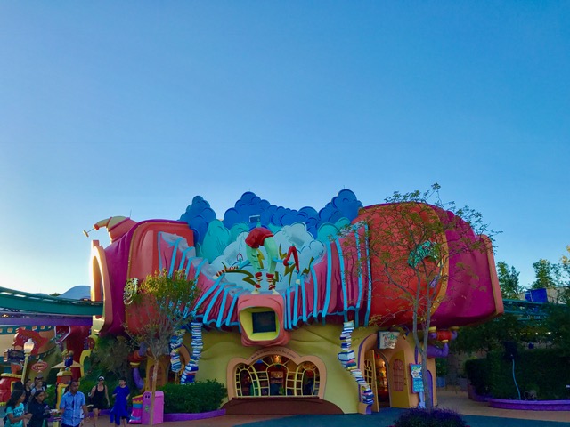 The Seuss Landing in the Islands of Adventure reflects the characters in his books.