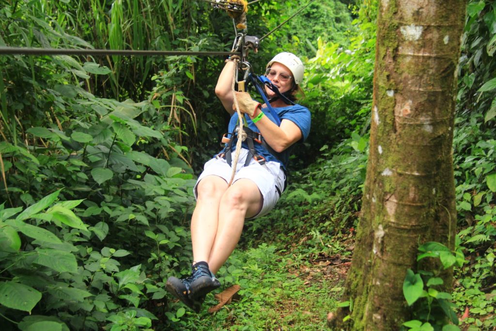 woman ecogliding in Costa Rica
