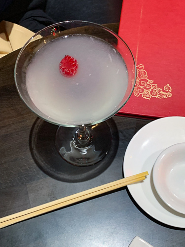 Shaolin Dragon cocktail with Han Soju, lychee and lemon