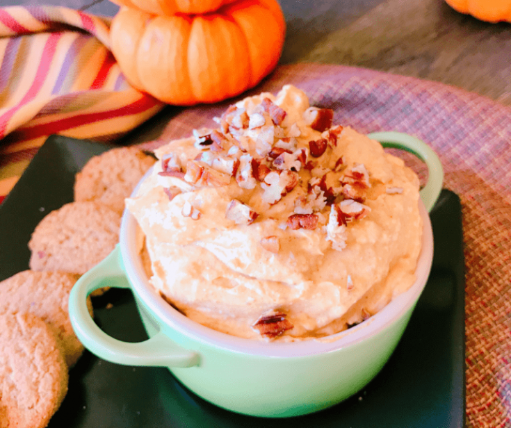 diy halloween treat ideas -Pumpkin Cheesecake Dip