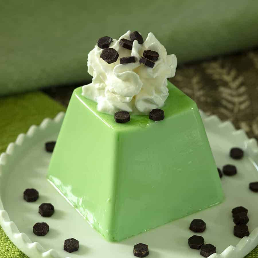 green panna cotta for St. Patrick's Day Desserts