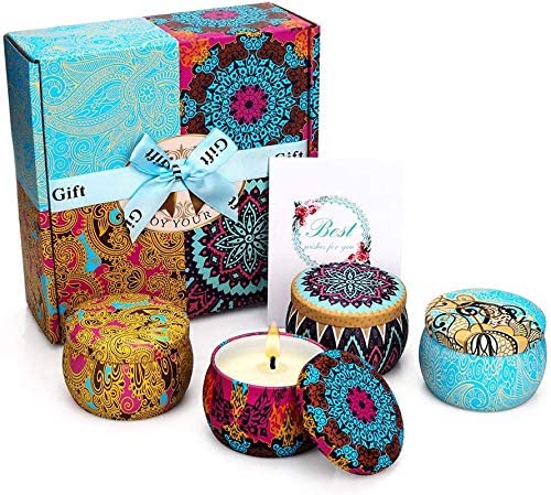 bright packaged scented candles