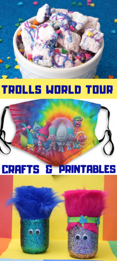 collage for Dreamworks Trolls Printables and Crafts