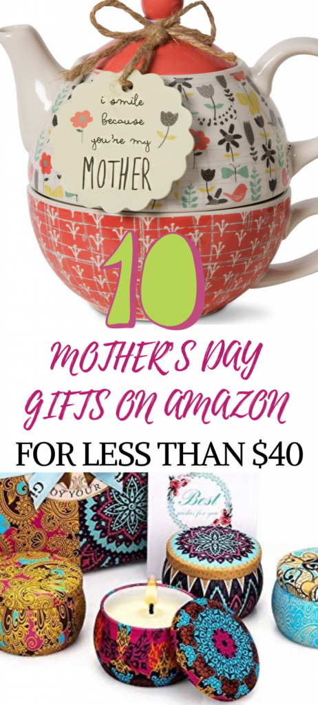 I found some really cute Mother's Day items on Amazon for under $40.  Some of these items are Mother's Day jewelry, Mother's Day gift baskets and spa items.  Check them out!
