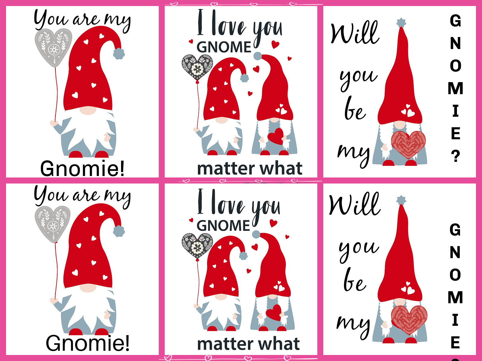 Fun Valentine S Day Gnome Printables Gnome Printables Fun Gnome Valentines Printables For The Kids Momjunky Com