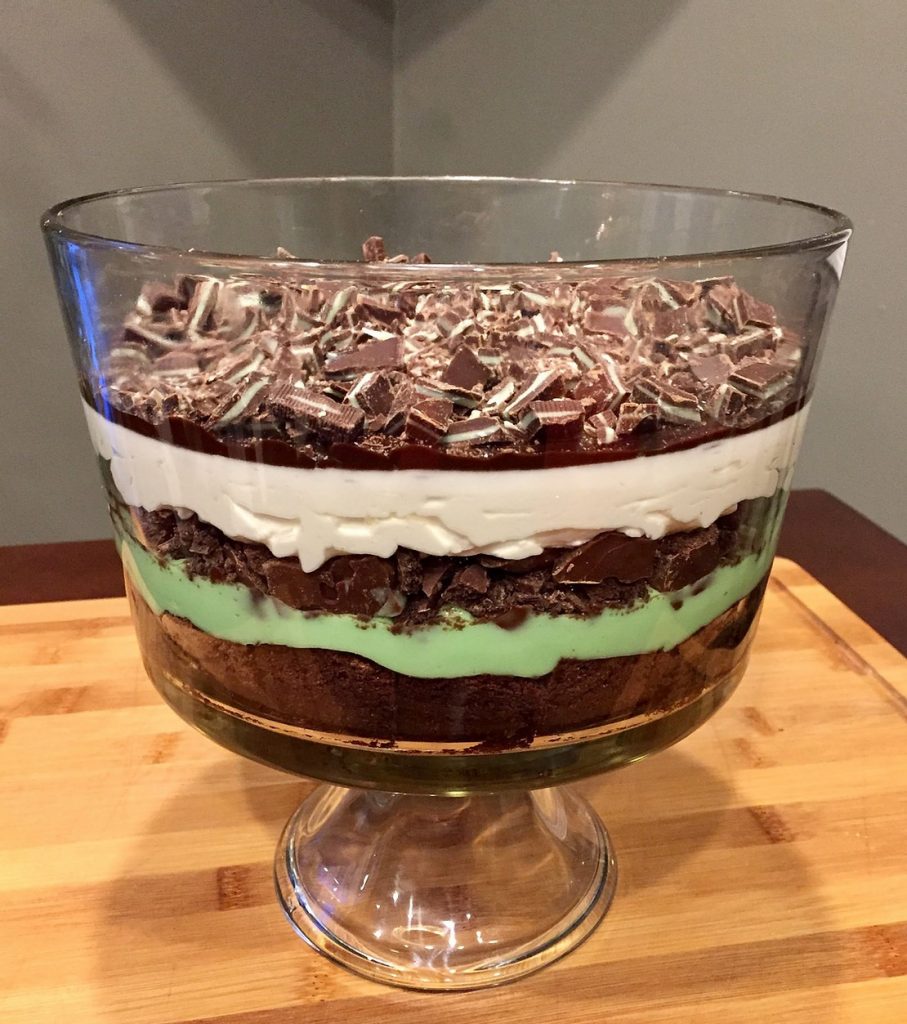 Thin Mint Brownie Trifle for St. Patrick's Day Desserts