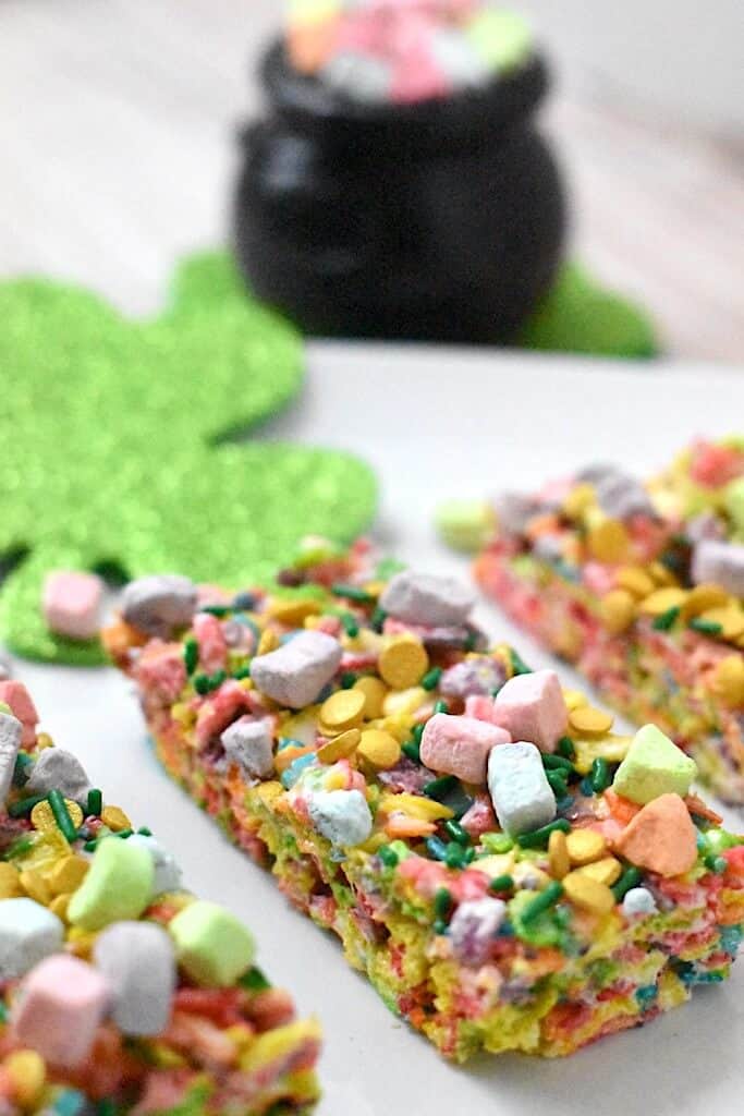Rainbow Rice Krispie Treats for St. Patrick's Day Desserts