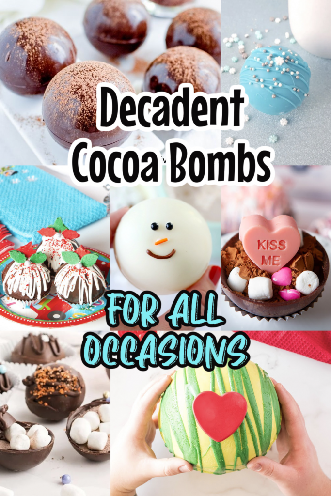 DIY cocoa bombs collage