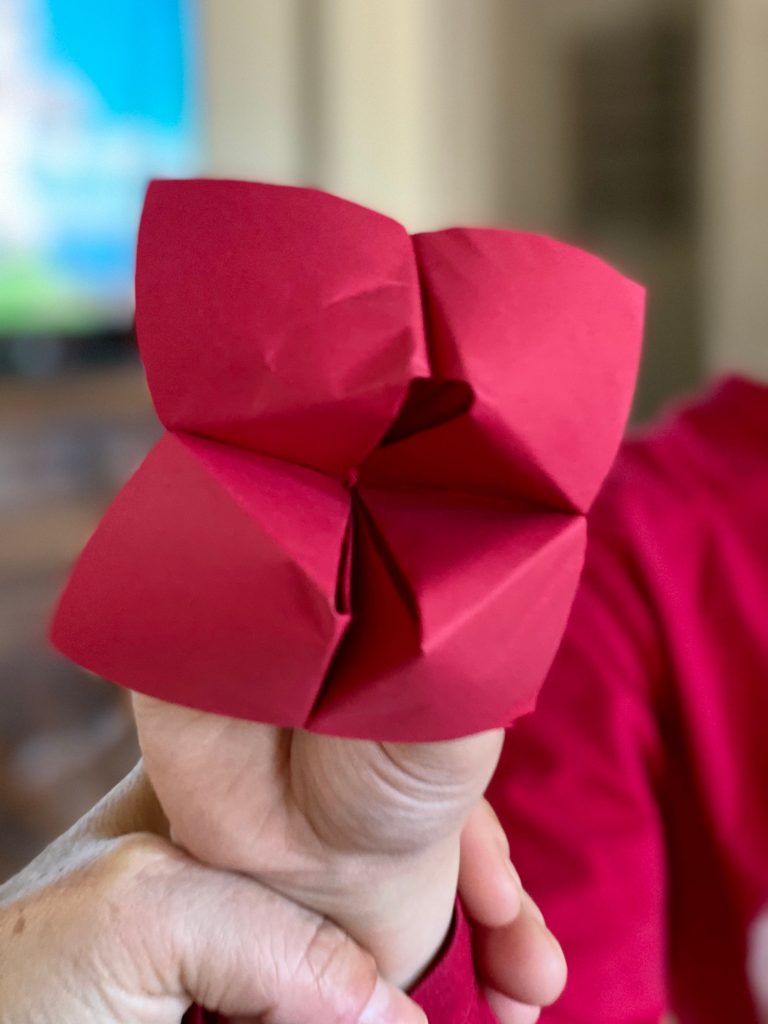 red origami fortune teller