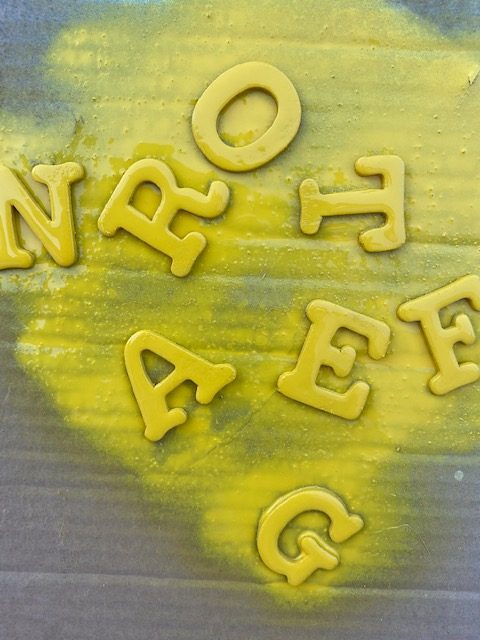 yellow letters