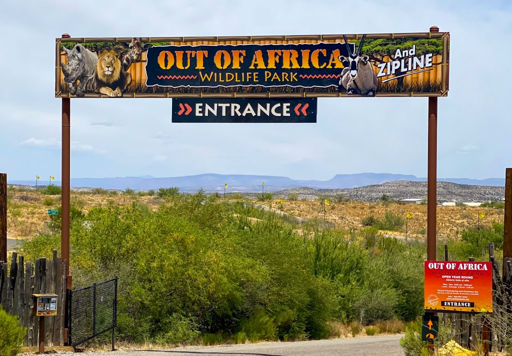 Out of Africa sign