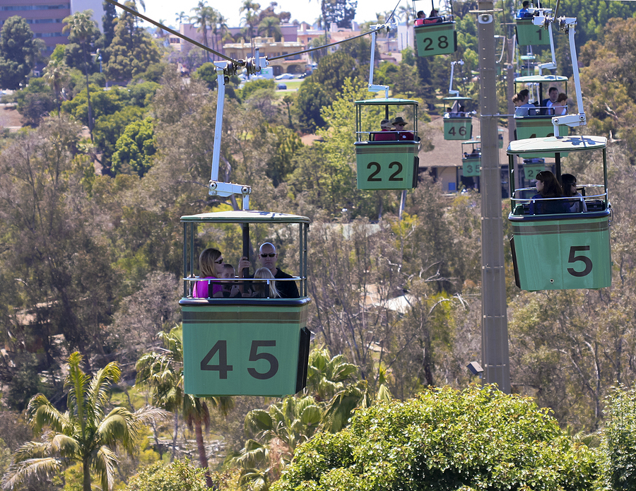 San Diego Zoo Skyfari trams
