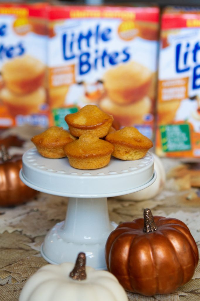 pumpkin muffins with fall decor